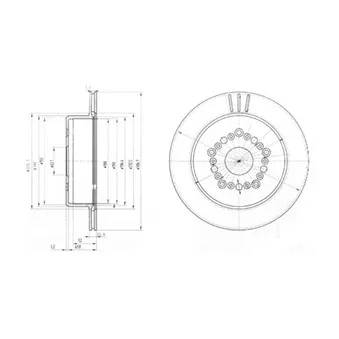 Jeu de 2 disques de frein arrière DELPHI BG3617