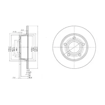 Jeu de 2 disques de frein arrière DELPHI BG3672