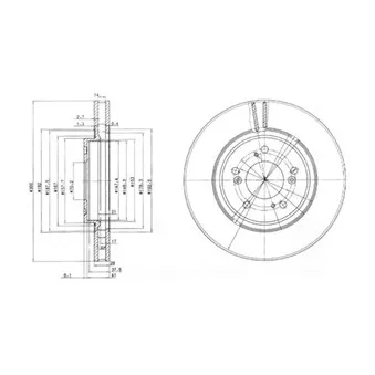 Jeu de 2 disques de frein avant DELPHI BG3678