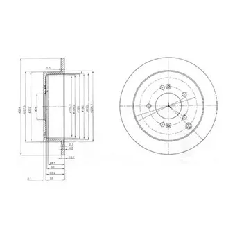 Jeu de 2 disques de frein arrière DELPHI BG3680