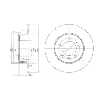 Jeu de 2 disques de frein arrière DELPHI BG3681