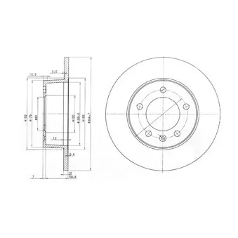 Jeu de 2 disques de frein arrière DELPHI BG3681C