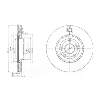 Jeu de 2 disques de frein avant DELPHI BG3685