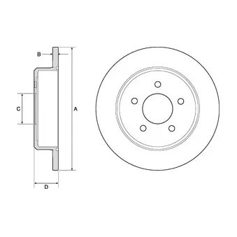 Jeu de 2 disques de frein arrière DELPHI