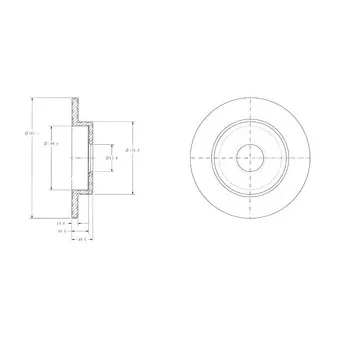 Jeu de 2 disques de frein arrière DELPHI BG3761