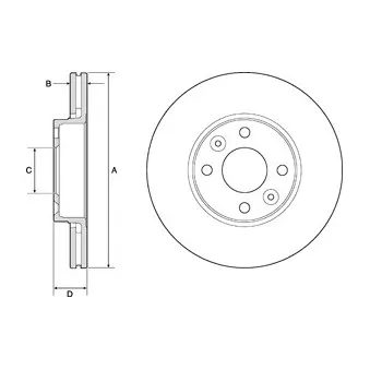 Jeu de 2 disques de frein avant DELPHI BG3762C