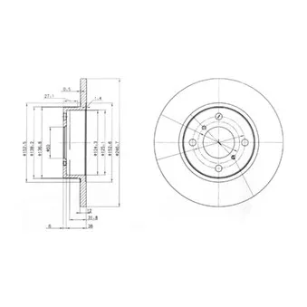 Jeu de 2 disques de frein avant DELPHI BG3769