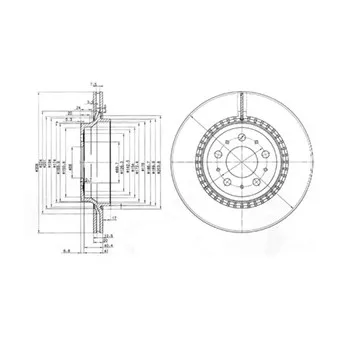 Jeu de 2 disques de frein arrière DELPHI BG3782