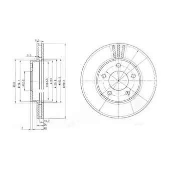 Jeu de 2 disques de frein avant DELPHI BG3792