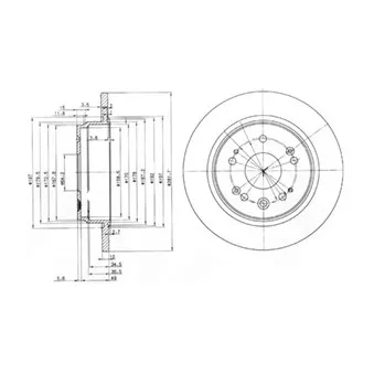 Jeu de 2 disques de frein arrière DELPHI