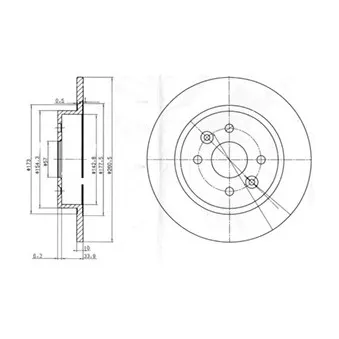 Jeu de 2 disques de frein arrière DELPHI BG3804