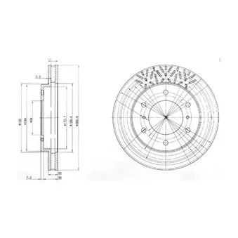 Jeu de 2 disques de frein avant DELPHI BG3812