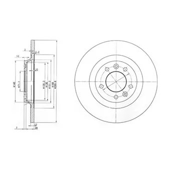 Jeu de 2 disques de frein arrière DELPHI BG3836