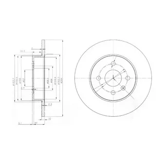 Jeu de 2 disques de frein arrière DELPHI BG3885C