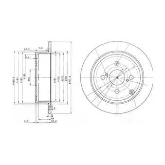 Jeu de 2 disques de frein arrière DELPHI BG3889