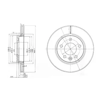 Jeu de 2 disques de frein arrière DELPHI BG3893