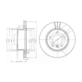 Jeu de 2 disques de frein avant DELPHI BG3899