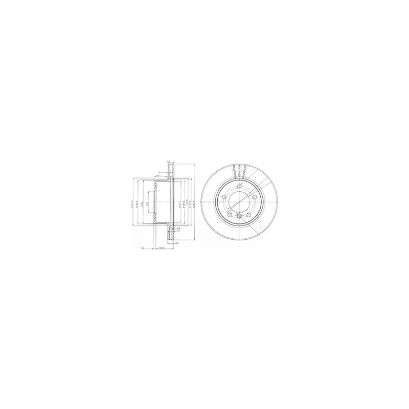 Jeu de 2 disques de frein avant DELPHI BG3899