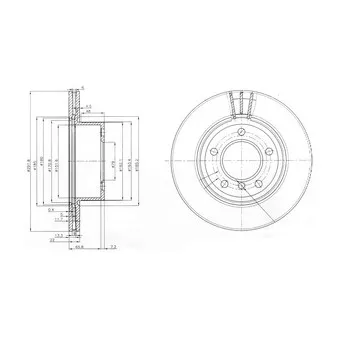 Jeu de 2 disques de frein avant DELPHI BG3900C