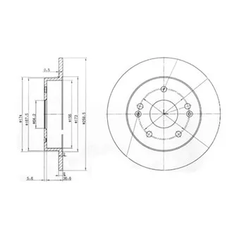 Jeu de 2 disques de frein arrière DELPHI BG3906