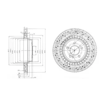 Jeu de 2 disques de frein arrière DELPHI BG3917