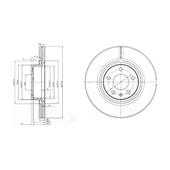 Jeu de 2 disques de frein avant DELPHI BG3942