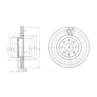 Jeu de 2 disques de frein avant DELPHI BG3944