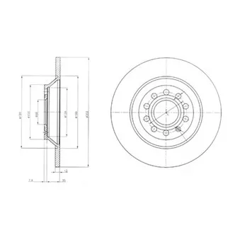 Jeu de 2 disques de frein arrière DELPHI