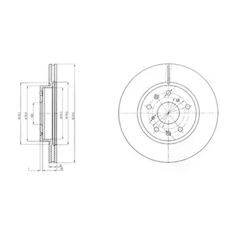 Jeu de 2 disques de frein avant DELPHI BG4093