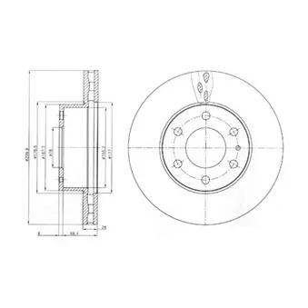 Jeu de 2 disques de frein avant DELPHI BG4100