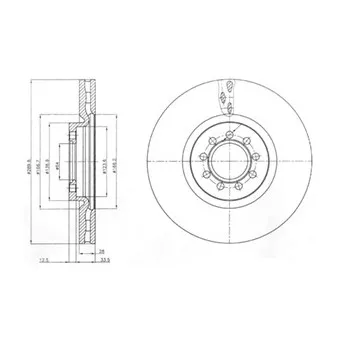 Jeu de 2 disques de frein avant DELPHI BG4101