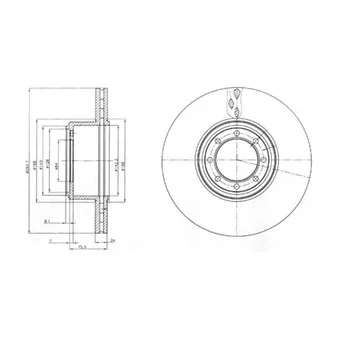 Jeu de 2 disques de frein arrière DELPHI BG4102