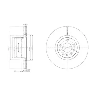 Jeu de 2 disques de frein avant DELPHI BG4110