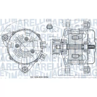 Alternateur MAGNETI MARELLI 063731557910