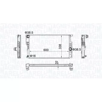 Radiateur, refroidissement du moteur MAGNETI MARELLI 350213202200