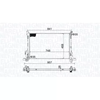 Radiateur, refroidissement du moteur MAGNETI MARELLI 350213207800