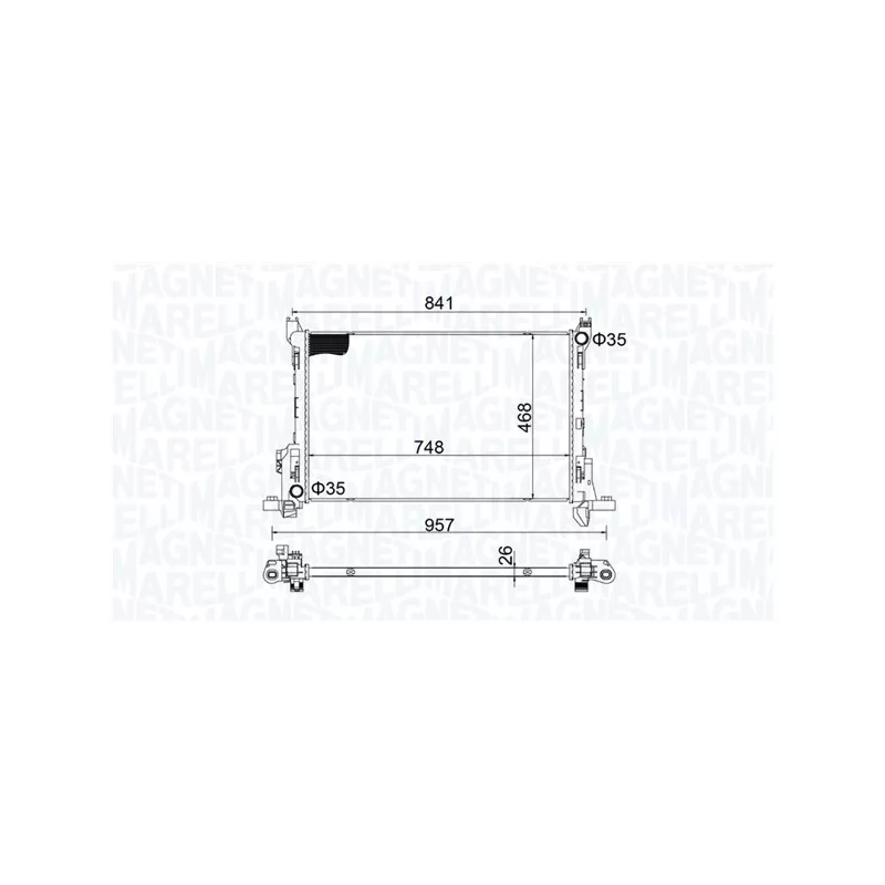 Radiateur, refroidissement du moteur MAGNETI MARELLI 350213207800