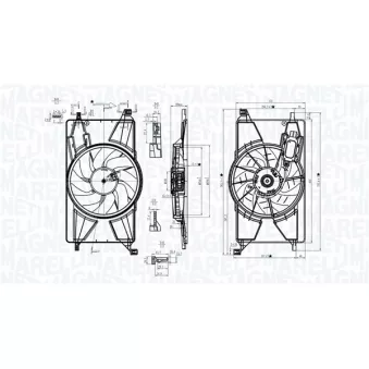 Ventilateur, refroidissement du moteur MAGNETI MARELLI 069422834010