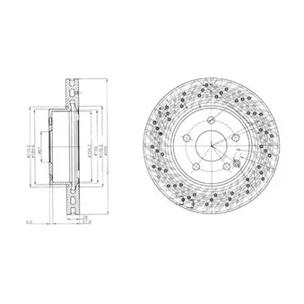 Jeu de 2 disques de frein avant DELPHI BG4142