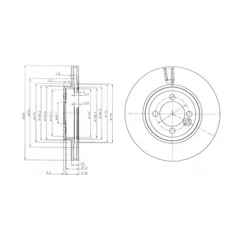 Jeu de 2 disques de frein avant DELPHI BG4146C