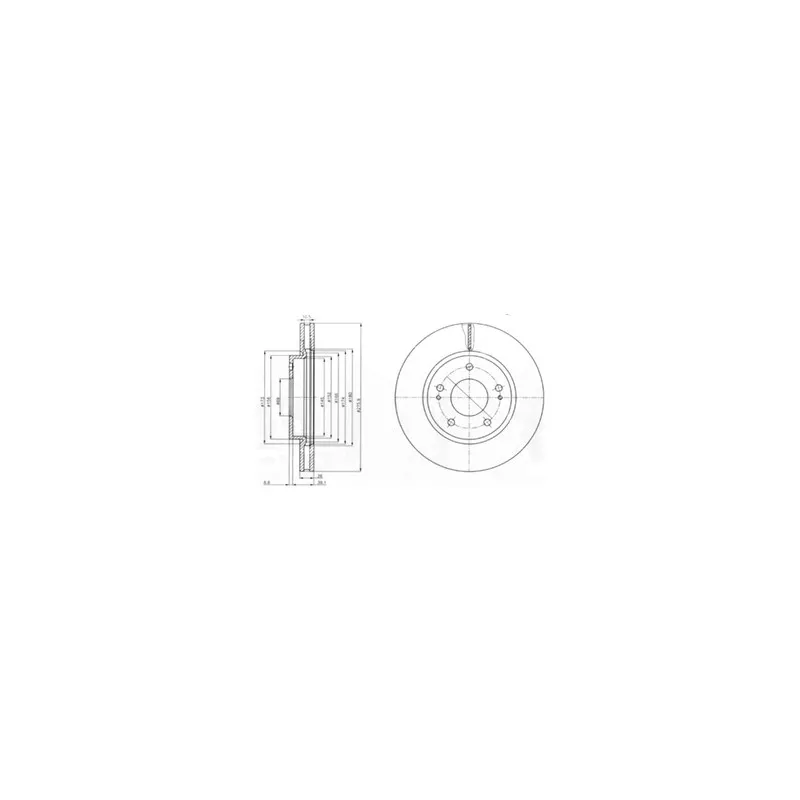 Jeu de 2 disques de frein avant DELPHI BG4147