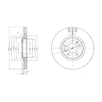 Jeu de 2 disques de frein arrière DELPHI BG4150