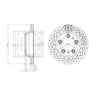 Jeu de 2 disques de frein arrière DELPHI BG4151