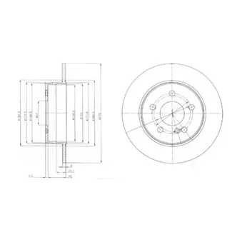 Jeu de 2 disques de frein arrière DELPHI BG4152