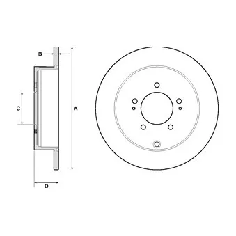 Jeu de 2 disques de frein arrière DELPHI BG4161