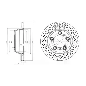 Disque de frein arrière gauche DELPHI