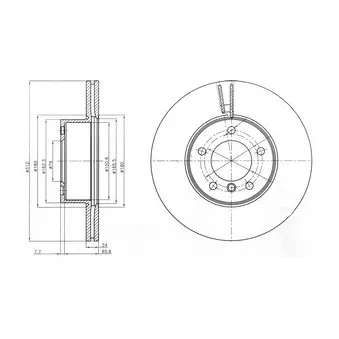 Disque de frein avant DELPHI BG4172C