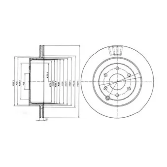 Jeu de 2 disques de frein arrière DELPHI BG4174