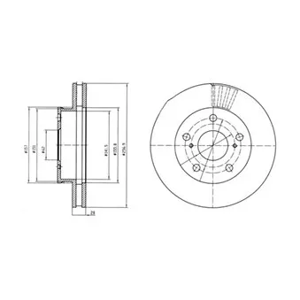 Jeu de 2 disques de frein avant DELPHI BG4181