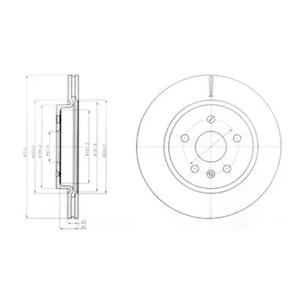 Jeu de 2 disques de frein arrière DELPHI BG4190